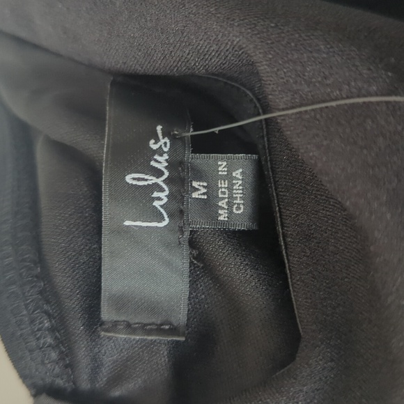 NWT Lulu's Black Bodycon Off-the-Shoulder Bodycon Dress - Picture 4 of 4